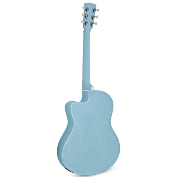 Cort Jade Classic SKOP Akustik Gitar - Sky Blue (Orta Seviye) | Retro Tasarım, İnci Kaplama Başlık ve Koruyucu, Open Pore Mat Bitiş ve Parlak Sky Blue Rengi